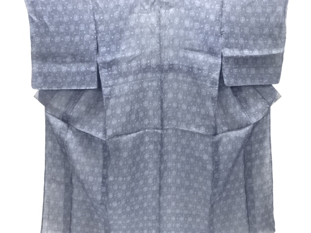 JAPANESE KIMONO / ANTIQUE KIMONO / MIYAKO JOFU / WOVEN GEOMETRIC